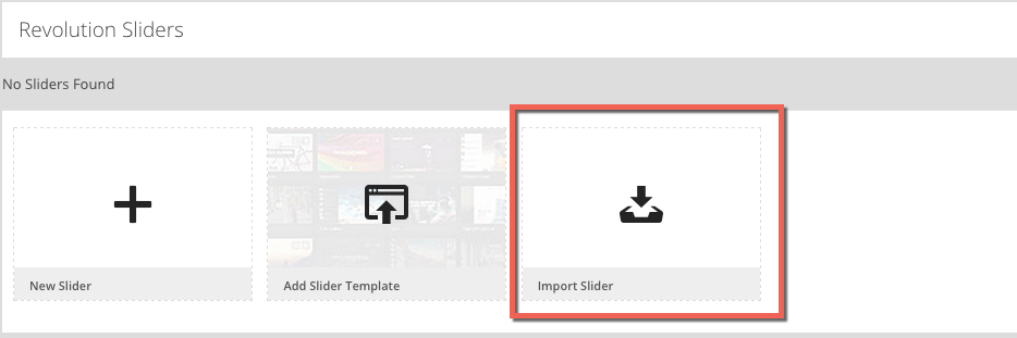 import rev slider