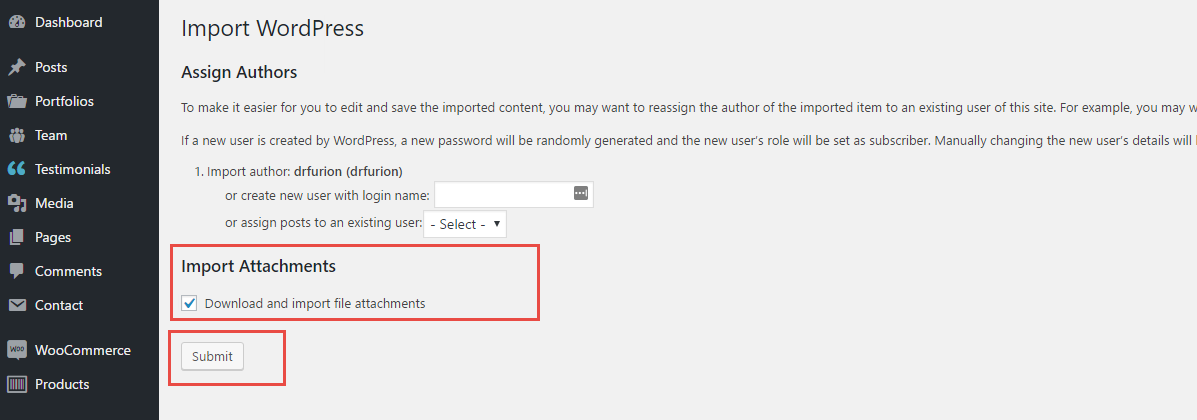 select demo content