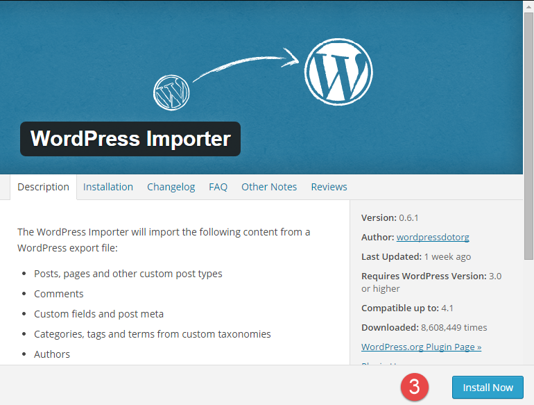 install plugin importer